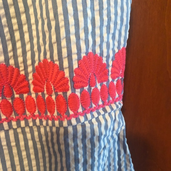 Vineyard Vines Seersucker Trim Dress Size 4 NWT - Picture 4 of 7